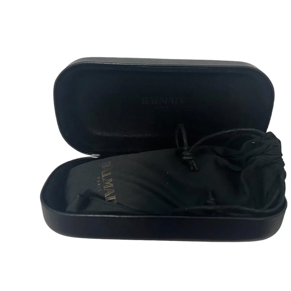 Balmain Paris Oversize Black Metal Sunglasses